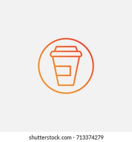 Coffee icon.gradient illustration isolated vector sign symbol