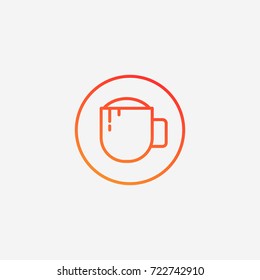 Coffee icon.gradient illustration isolated vector sign symbol
