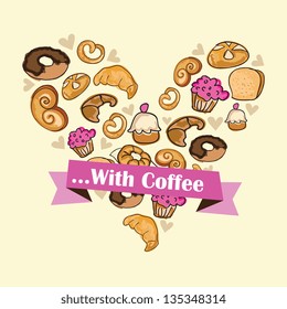 Coffee Icons ( colorful collections, hand drawn). Vector Illustrations