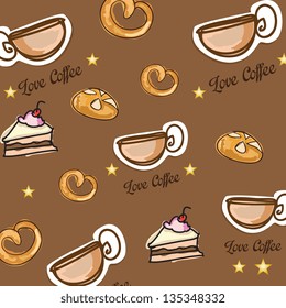 Coffee Icons ( colorful collections, hand drawn). Vector Illustrations