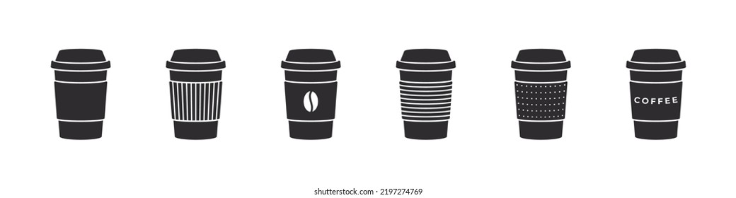 Iconos del café. Iconos del café. Varias tazas de café. Ilustración del vector