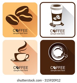 coffee icons illustration design elements vector