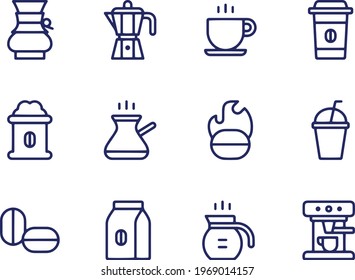 Diseño vectorial de iconos de café 