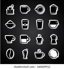coffee icons over  black background vector illustration 