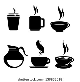 Coffee icons over white background vector illustration