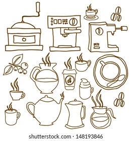 coffee icons over white background vector illustration 