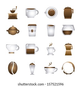 coffee icons over white background vector illustration