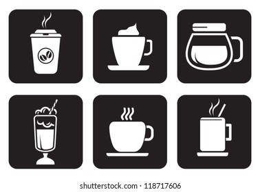 coffee icons set