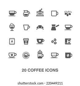 Coffee icons set.