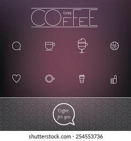 Coffee icons set