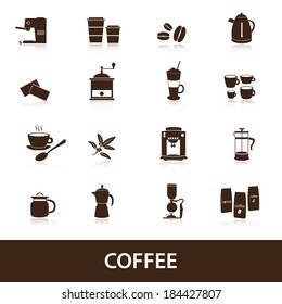 coffee icons set eps10