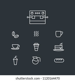 Coffee icons. Coffee icons set. Set of icon. Coffee icons set vector