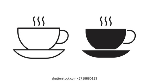 Conjunto de iconos de café aislados sobre fondo blanco Ilustración vectorial plana.