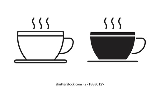 Conjunto de iconos de café aislados sobre fondo blanco Ilustración vectorial plana.