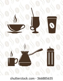 coffee icons set on white background for web or mobile application vector illustration  