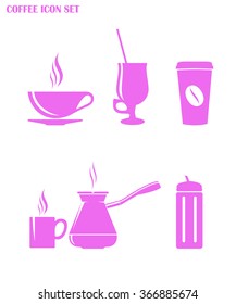 coffee icons set on white background for web or mobile application vector illustration  