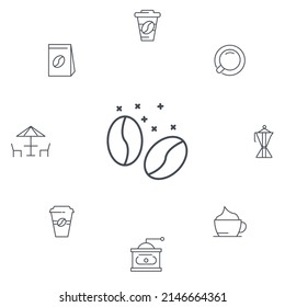 coffee icons set . coffee pack symbol vector elements for infographic web