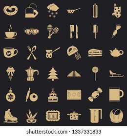 Coffee icons set. Simple style of 36 coffee vector icons for web for any design