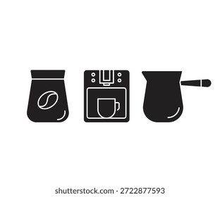 Conjunto de iconos de café Ilustración vectorial