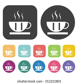 Coffee icons set. Vector Illustration eps10.  