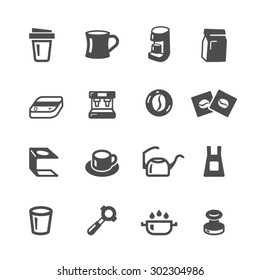Coffee Icons set,vector.