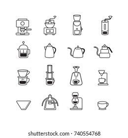 Coffee Icons set,vector.