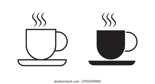 Iconos de café para el Diseño web de uso, logotipo. Ilustración de símbolo.