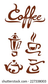 coffee icons vector