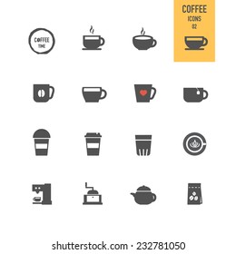 Kaffeesymbole. Vektorillustration.