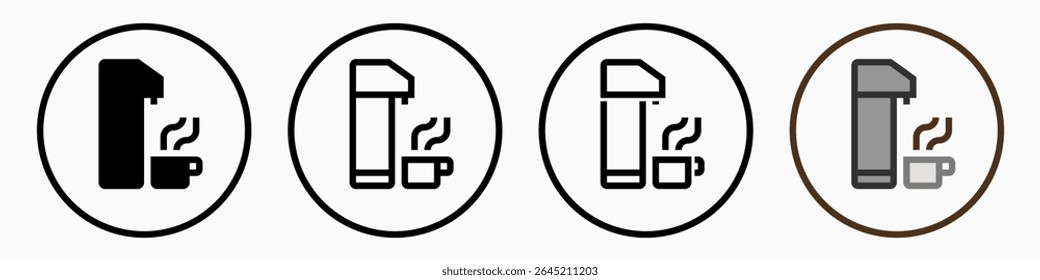 Coffee Icons: vector illustration of coffee bottle and cup icons with white background