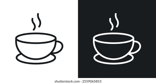 Coffee icons. vector set in black colors