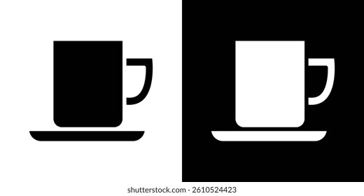 Coffee icons vector set in solid flat style