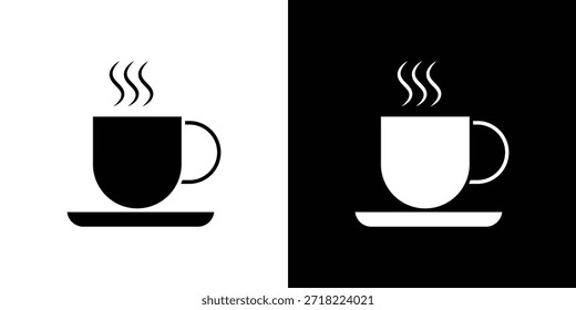 Iconos de café. Vector Plantilla Ilustración Símbolo Píxeles Perfecto