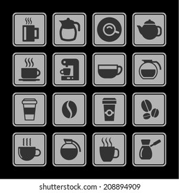 Coffee icons for web