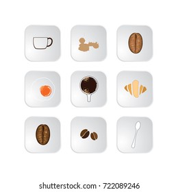 coffee icons for web