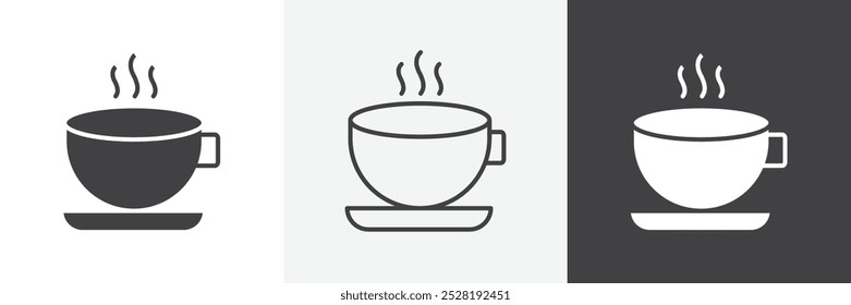 Coffee icon.Trendy modern flat linear vector illustration on white background.