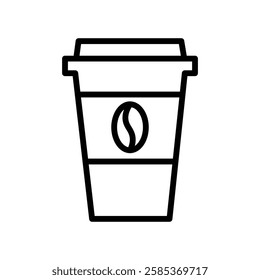 coffee iconVector illustration in black