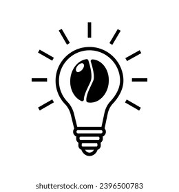 coffee idea, good energy to create innovation icon vector