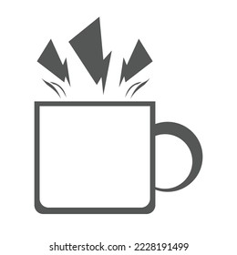 Ilustración del café. Vector de café. Café vigorizador. El café da poder. El café es fuente de inspiración. La bebida da poder. La bebida es fuente de inspiración. Beber de energía.