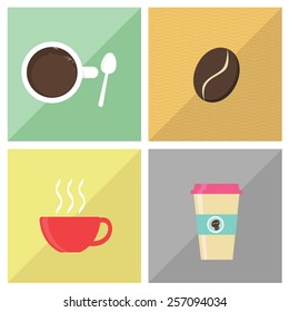 coffee illustration design elements vintage vector eps10