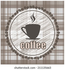 coffee illustration design fabric texture vector