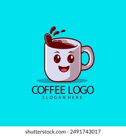 The coffee illustration design uses a modern style