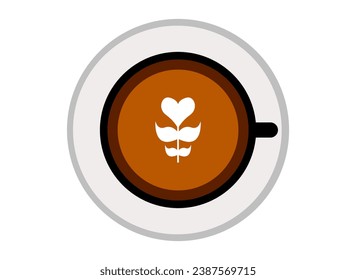 ilustración de café con estilo de diseño plano