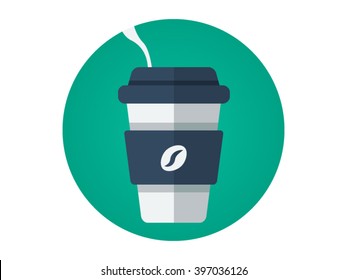 Coffee Illustration - Flat Icon