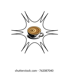 coffee illustration logo design
