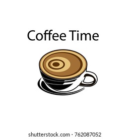 coffee illustration logo design