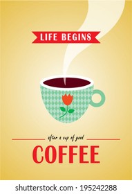 coffee illustration poster