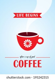 coffee illustration poster