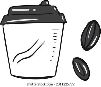 coffee illustration vector. coffee artwork color graphic design. milk tea and coffee and latte and americano coffee.