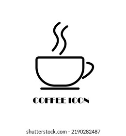 Coffee illustration vector design with black and white color theme for logo and icon